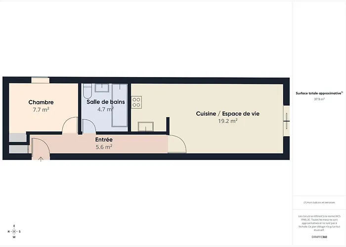 公寓 200m De La Grande Plage, 2 Adultes 2 Enfants 莱萨布勒-多洛讷